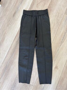 SPRWMN Slim Fit Leather Jogger